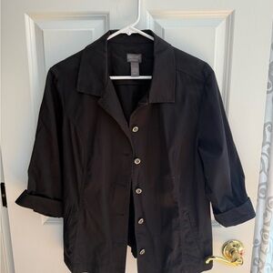 Chico's Black Jacket Crop Style Size 2